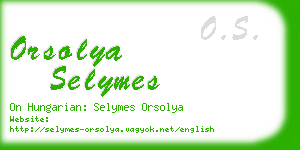 orsolya selymes business card